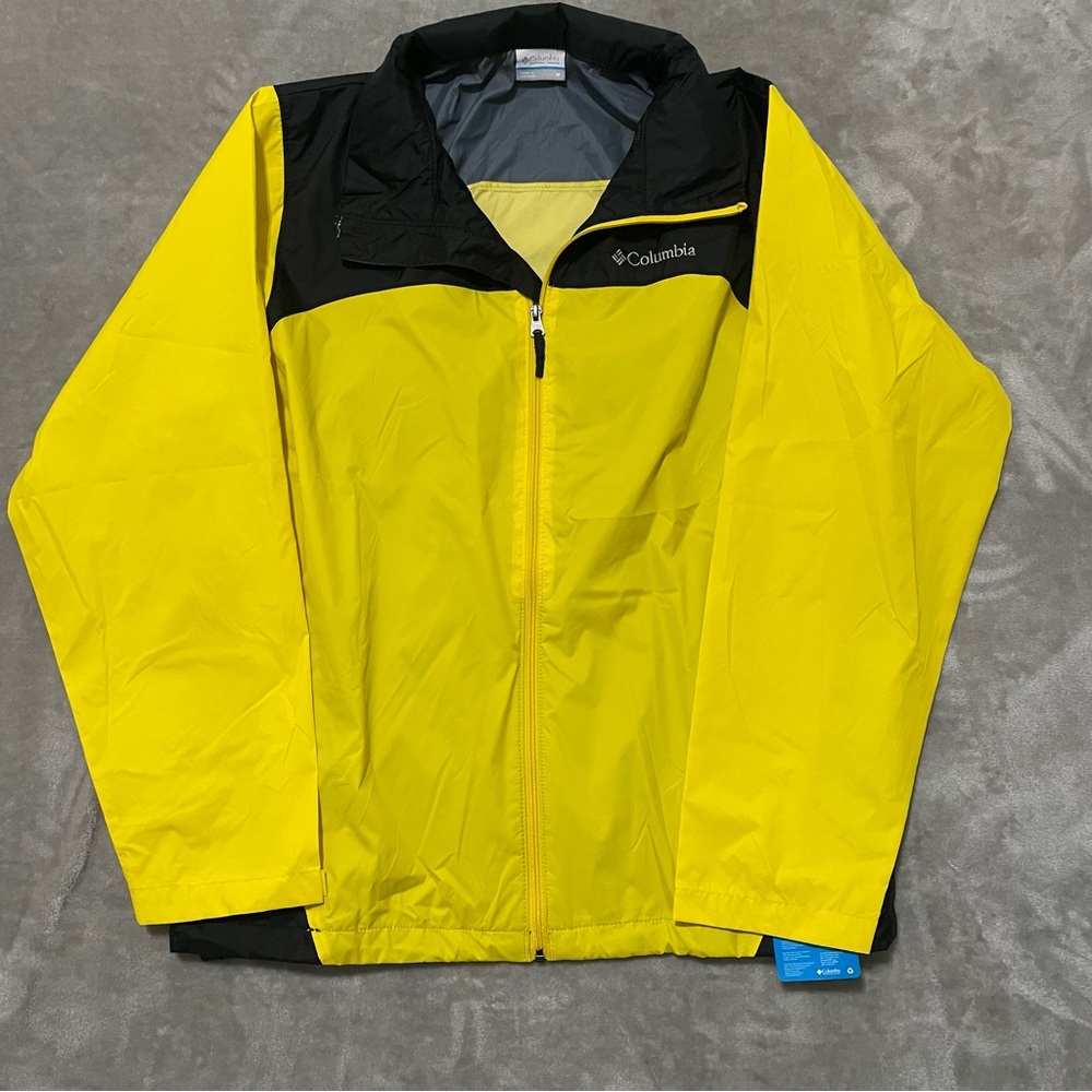 Columbia Glennaker Lake Rain Jacket Yellow/Black Size M NWT